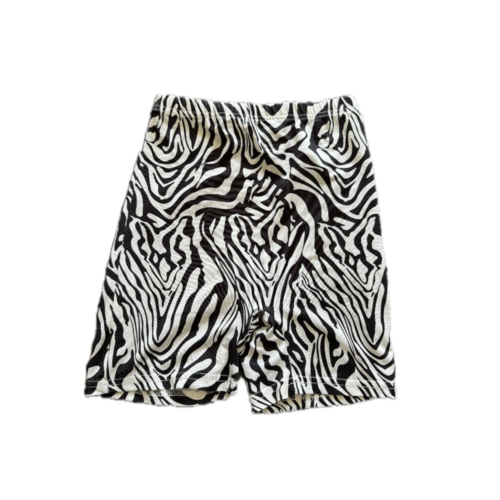 zebra biker shorts